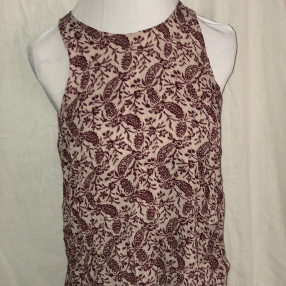 Maroon and cream old navy tank